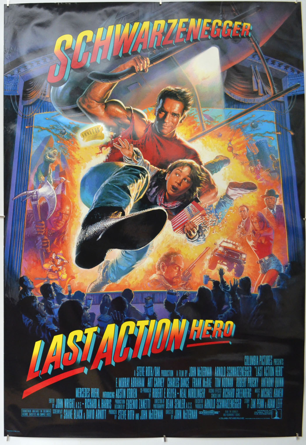 Last Action Hero Original One Sheet Poster - Film Poster - Movie Poster