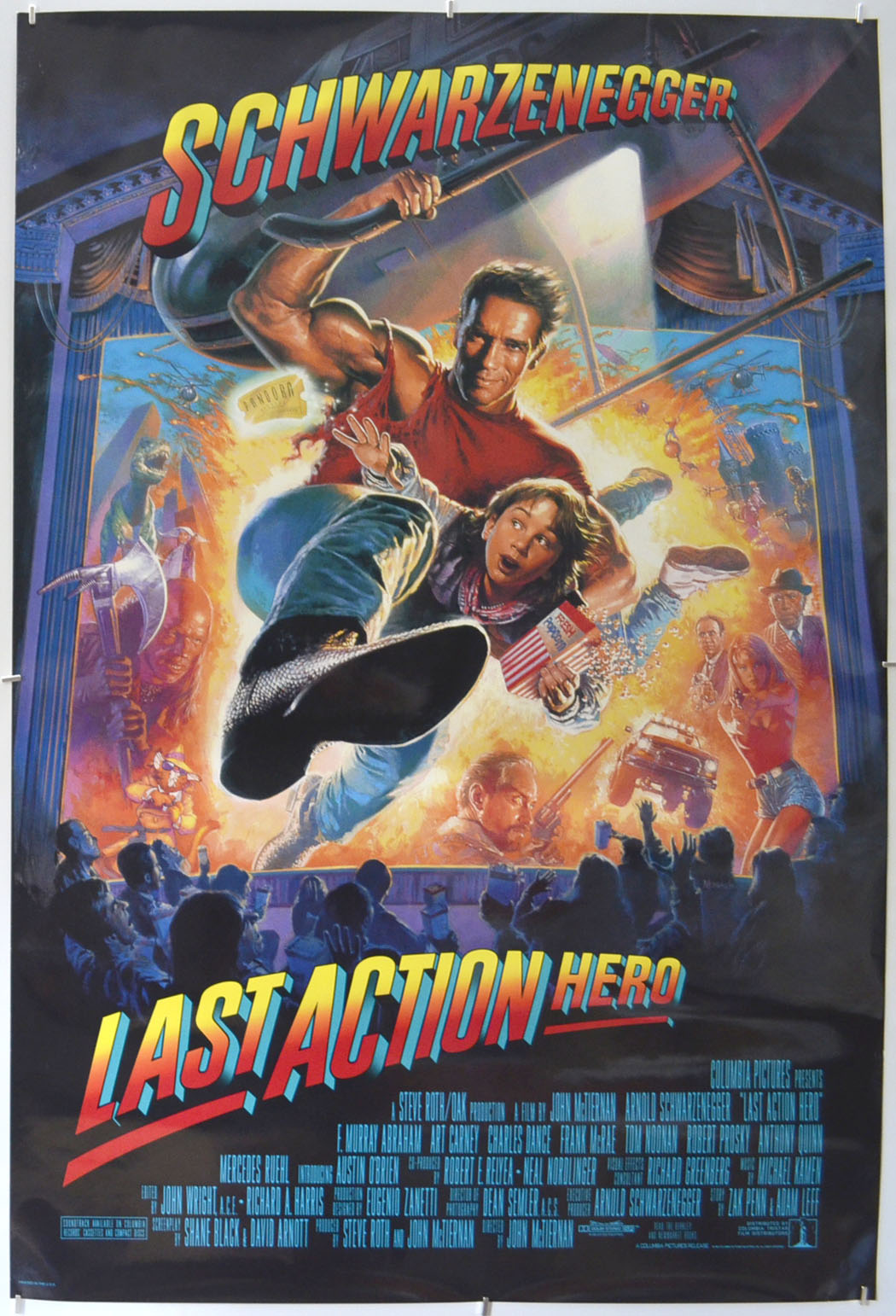 Last Action Hero Original One Sheet Poster - Film Poster - Movie Poster