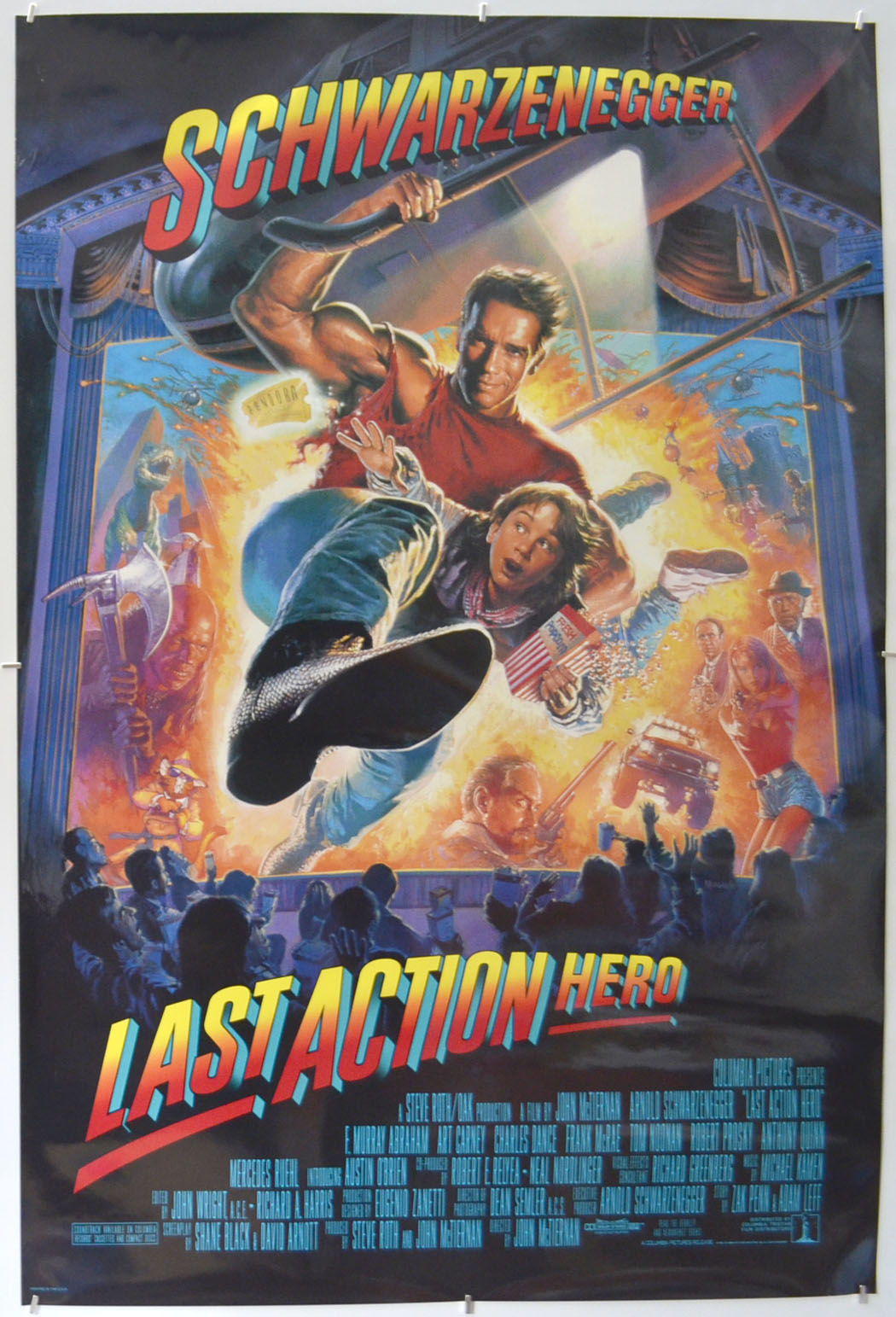 Last Action Hero Original One Sheet Poster - Film Poster - Movie Poster