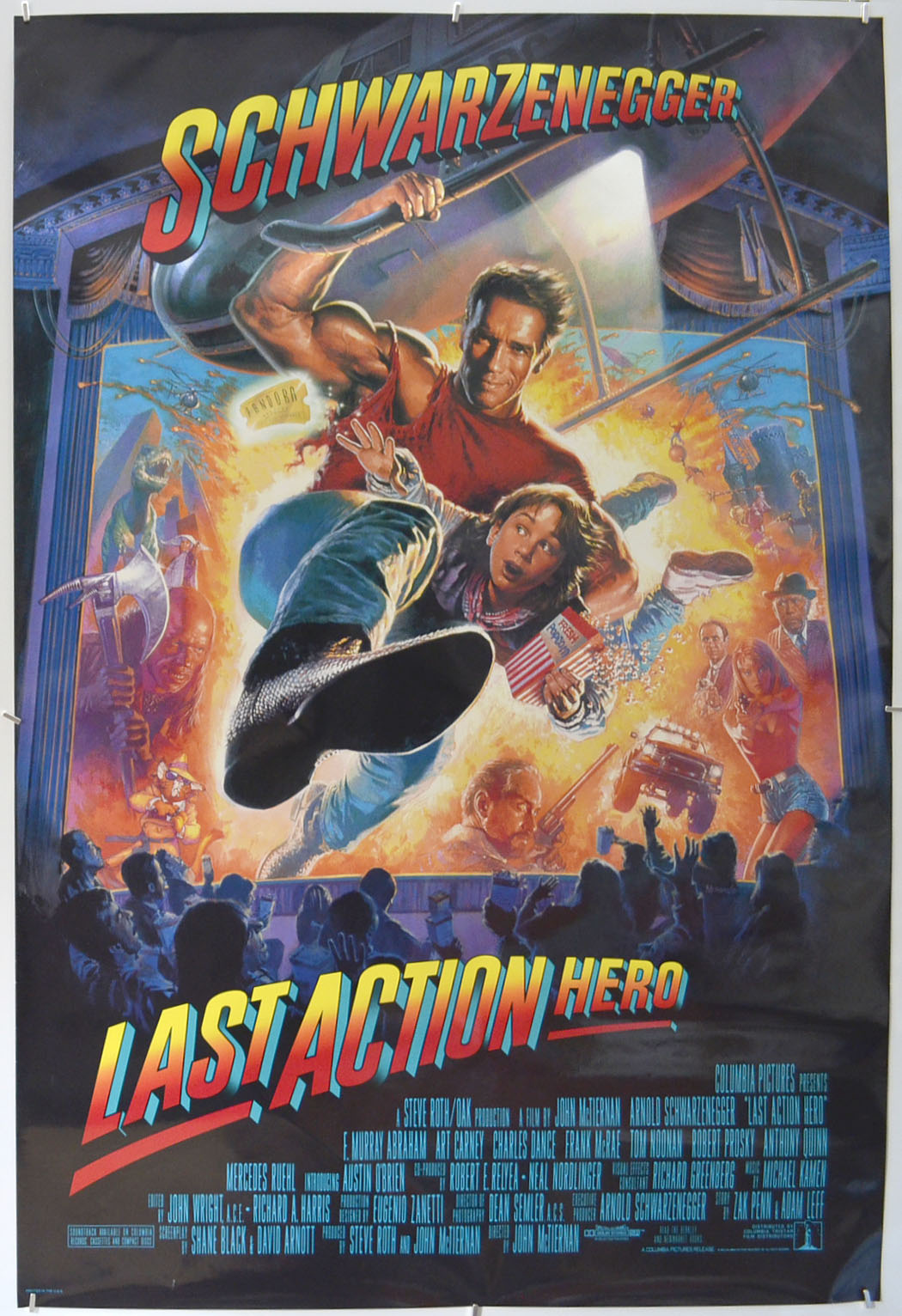 Last Action Hero Original One Sheet Poster - Film Poster - Movie Poster