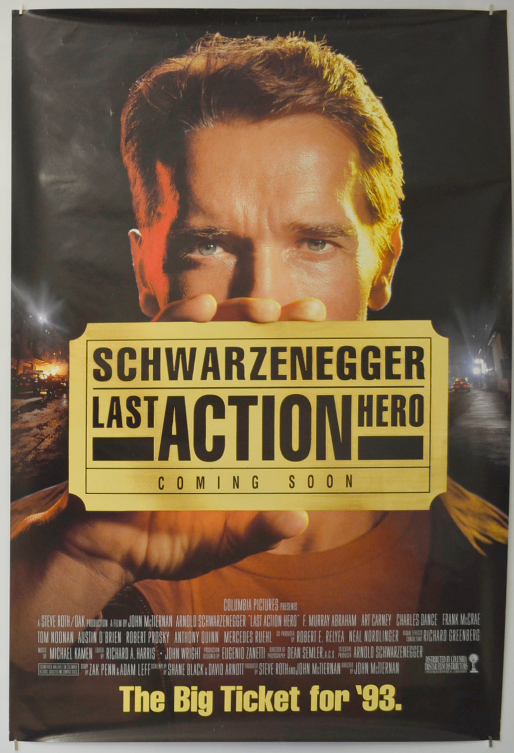 Last Action Hero  (Teaser / Advance Version) Original One Sheet Poster - Film Poster - Movie Poster