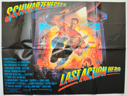 Last Action Hero Original Quad Poster - Film Poster - Movie Poster  