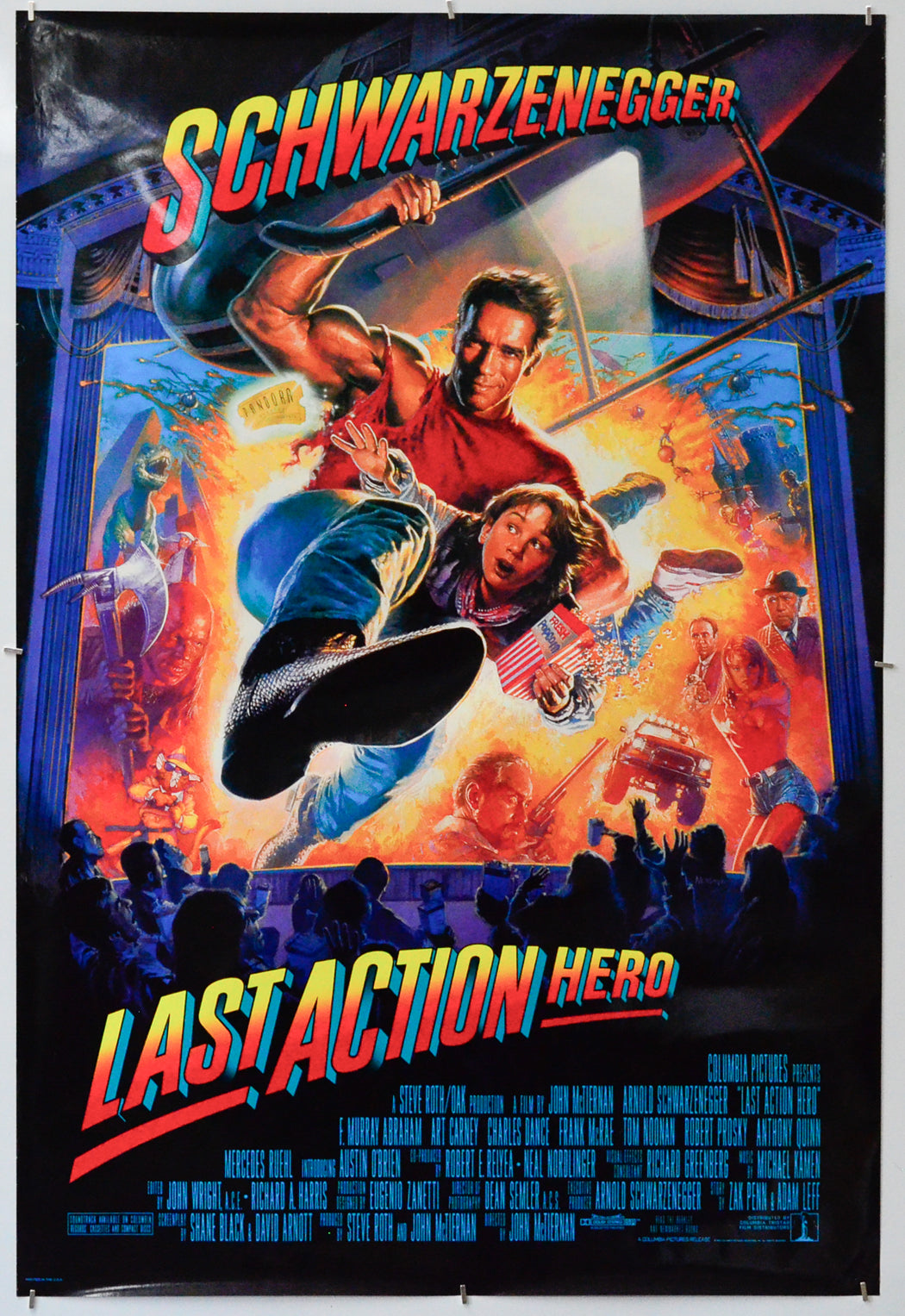Last Action Hero - Original One Sheet Poster - Film Poster - Movie Poster 