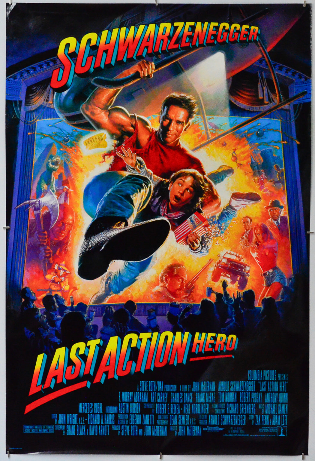 Last Action Hero - Original One Sheet Poster - Film Poster - Movie Poster 