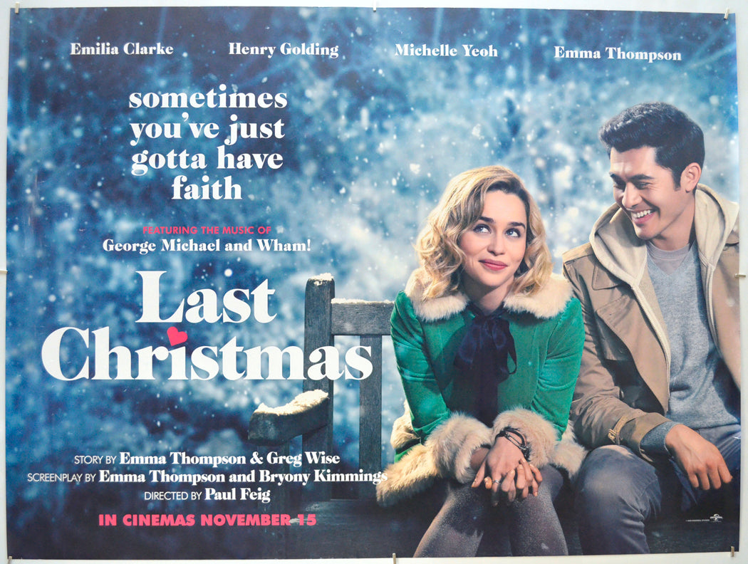 Last Christmas - Original Quad Poster - Film Poster - Movie Poster