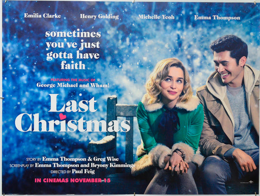 Last Christmas - Original Quad Poster - Film Poster - Movie Poster