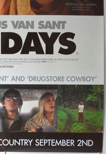 LAST DAYS (Bottom Right) Cinema 4-sheet Movie Poster 