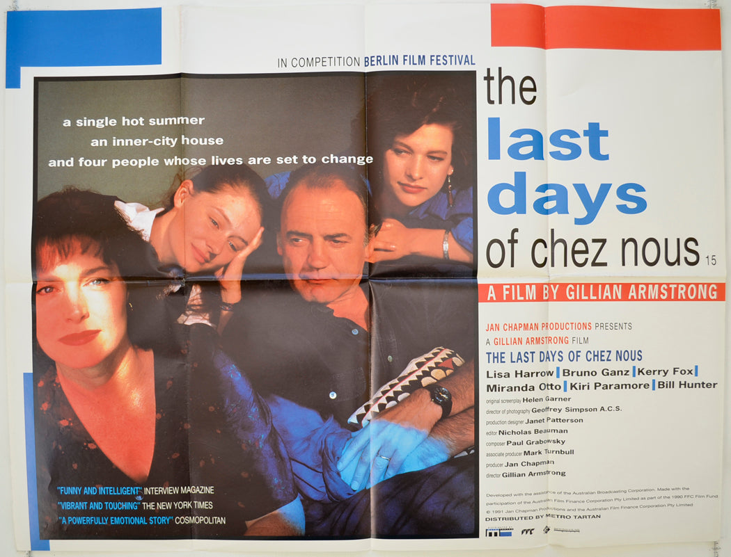 The Last Days Of Chez Nous   Original Quad Poster - Film Poster - Movie Poster 