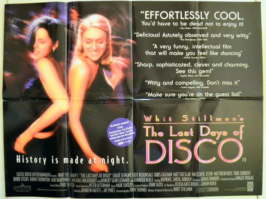 The Last Days Of Disco Original British Quad Poster - Film Poster - Movie Poster 