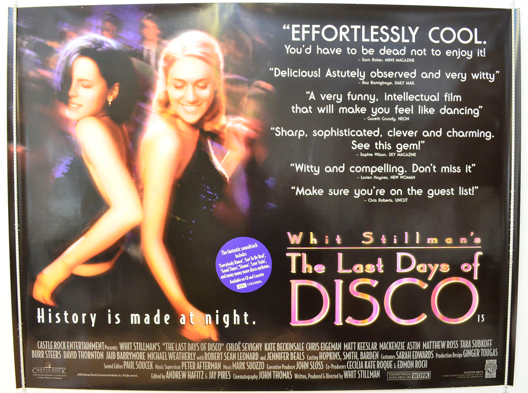 The Last Days Of Disco  Original British Quad Poster - Film Poster - Movie Poster