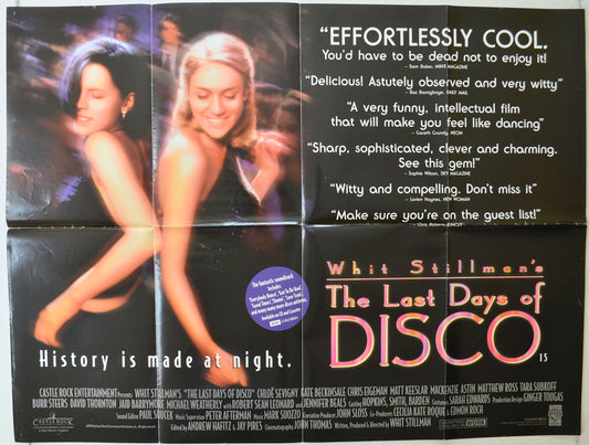 The Last Days Of Disco   Original Quad Poster - Film Poster - Movie Poster 