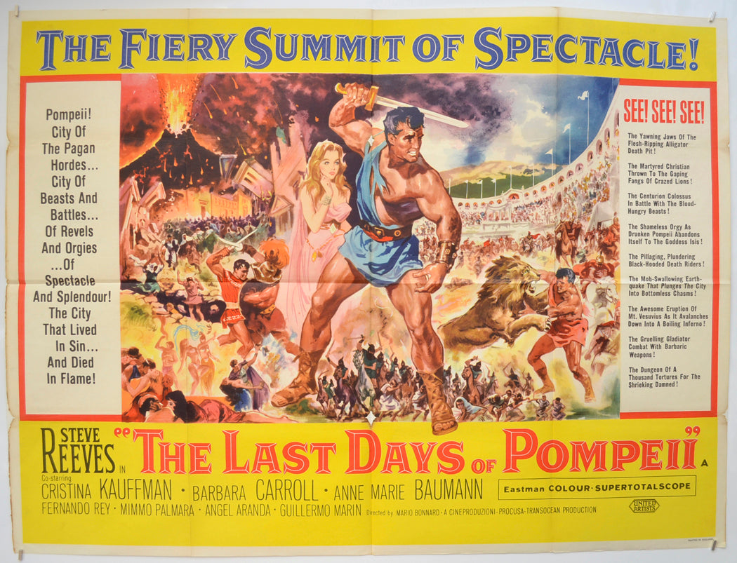 The Last Days Of Pompeii  (a.k.a. Gli ultimi giorni di Pompei)   Original Quad Poster - Film Poster - Movie Poster