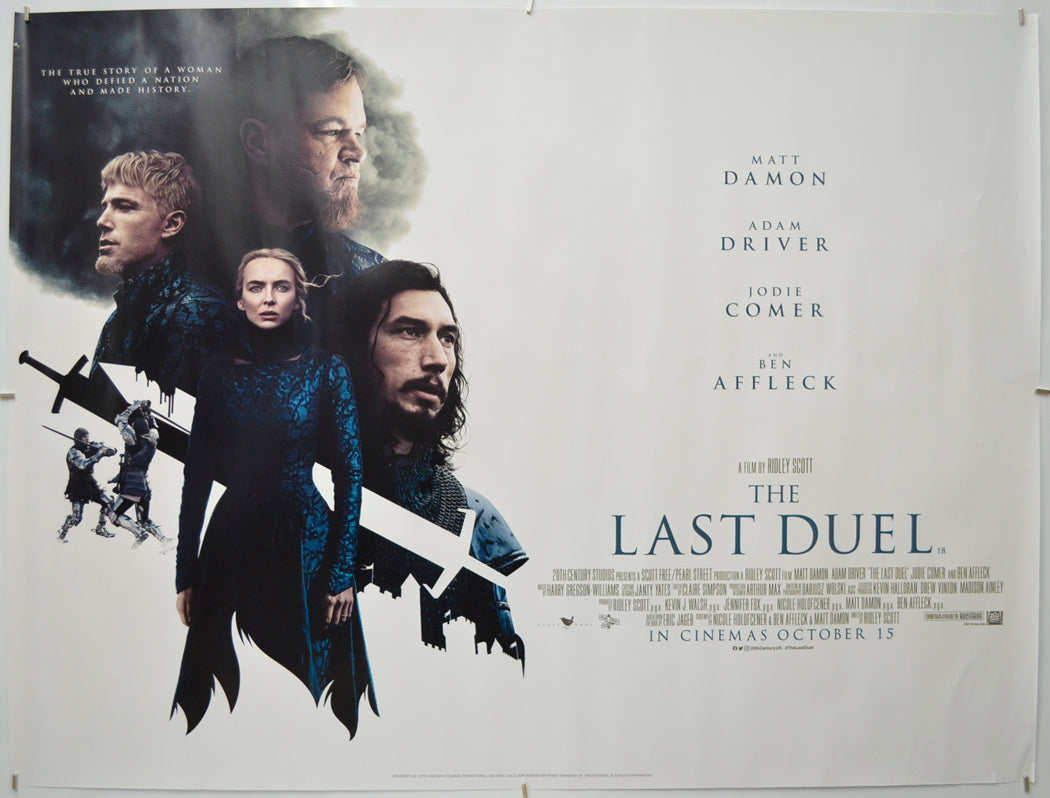 The Last Duel Original Quad Poster - Film Poster - Movie Poster