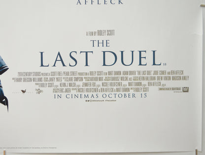 THE LAST DUEL (Bottom Right) Cinema Quad Movie Poster 