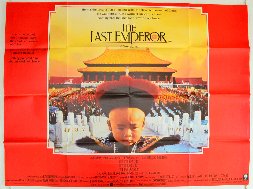 The Last Emperor Original British Quad Poster - Film Poster - Movie Poster 