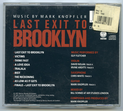 LAST EXIT TO BROOKLYN Original CD Soundtrack (back) 