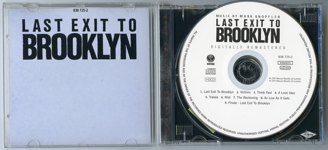 LAST EXIT TO BROOKLYN Original CD Soundtrack (Inside) 