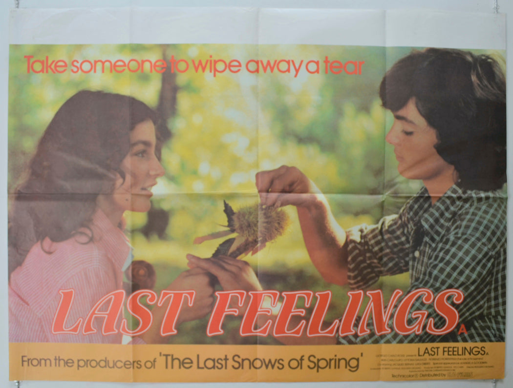 Last Feelings  (a.k.a. L'ultimo sapore dell'aria)  Original Quad Poster - Film Poster - Movie Poster 