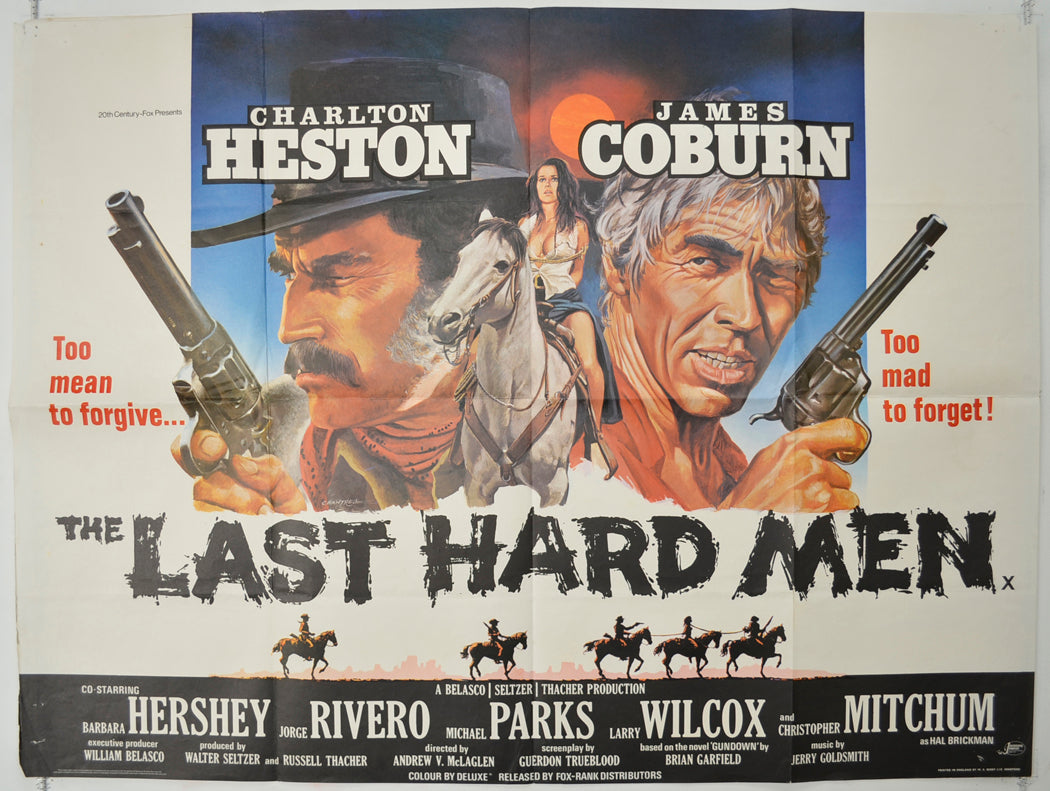 The Last Hard Men  Original Quad Poster - Film Poster - Movie Poster 