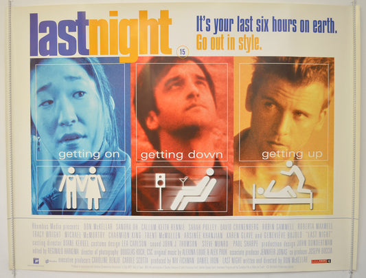 Last Night  Original British Quad Poster - Film Poster - Movie Poster 