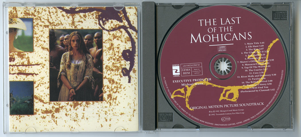 LAST OF THE MOHICANS Original CD Soundtrack (Inside) 