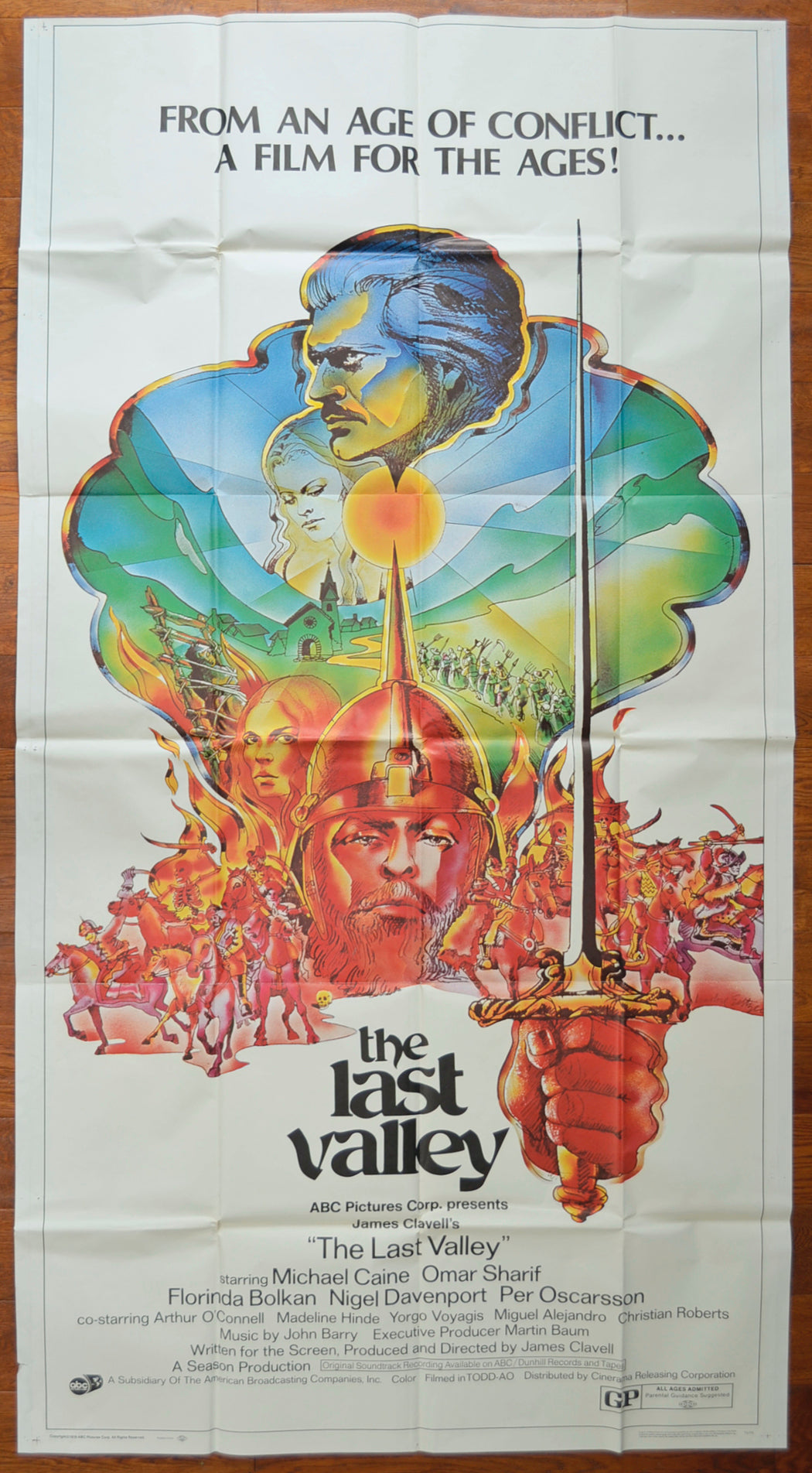 The Last Valley   Original US 3-Sheet Poster - Film Poster - Movie Poster 