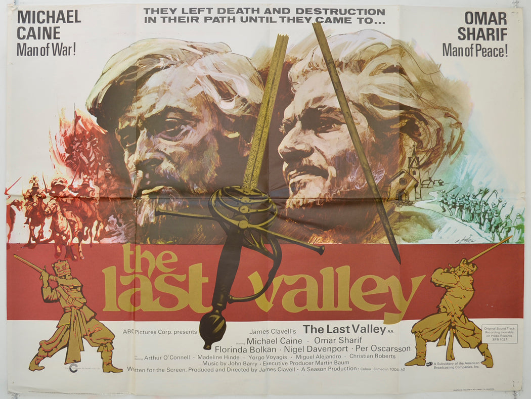 The Last Valley Original Quad Poster - Film Poster - Movie Poster  