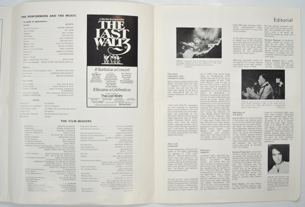 THE LAST WALTZ Cinema Exhibitors Campaign Pressbook - INSIDE 