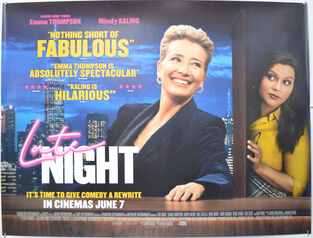 Late Night Original Quad Poster - Film Poster - Movie Poster