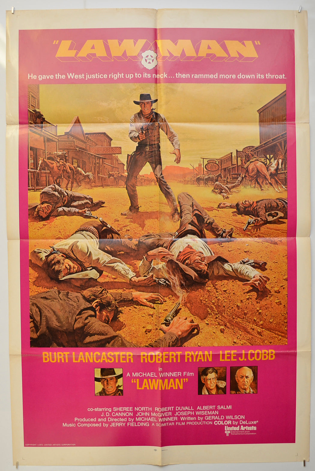 Lawman Original One Sheet Poster - Film Poster - Movie Poster