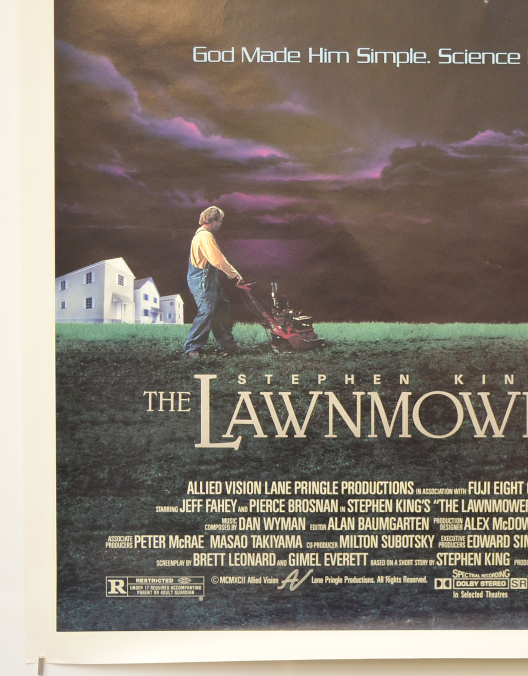 THE LAWNMOWER MAN (Bottom Left) Cinema One Sheet Movie Poster 