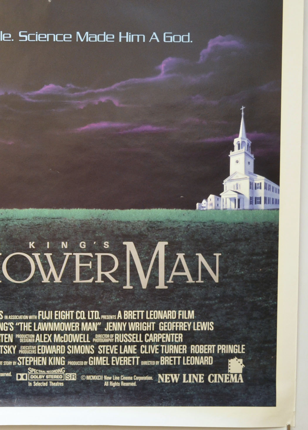 THE LAWNMOWER MAN (Bottom Right) Cinema One Sheet Movie Poster 