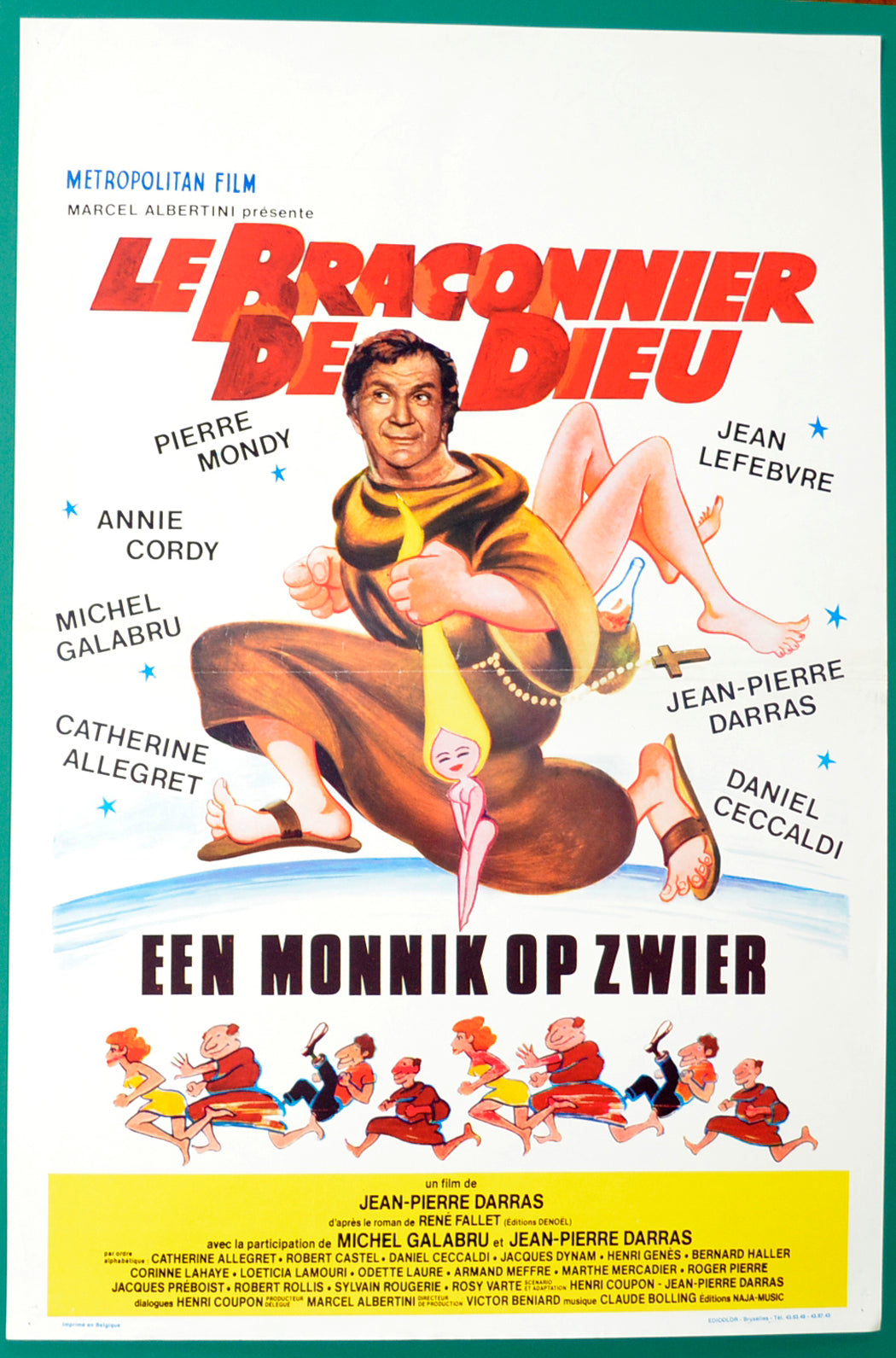 Le Braconnier de Dieu Original Belgian Poster - Film Poster - Movie Poster