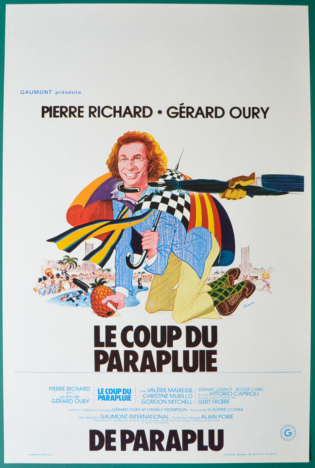 Le coup du parapluie Original Belgian Poster - Film Poster - Movie Poster