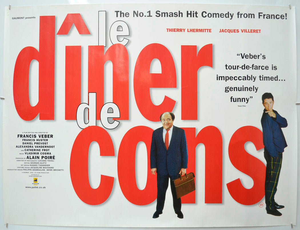 Le Diner De Cons (a.k.a. The Dinner Game) Original Quad Poster - Film Poster - Movie Poster