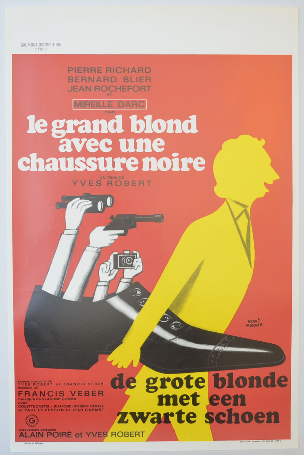 Le Grand Blond Avec Une Chaussure Noire (a.k.a. The Tall Blond Man with One Black Shoe) Original Belgian Poster - Film Poster - Movie Poster