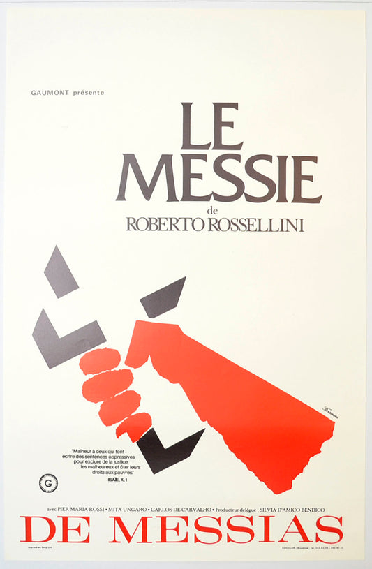 Le Messie (a.k.a. The Messiah) Original Belgian Poster - Film Poster - Movie Poster