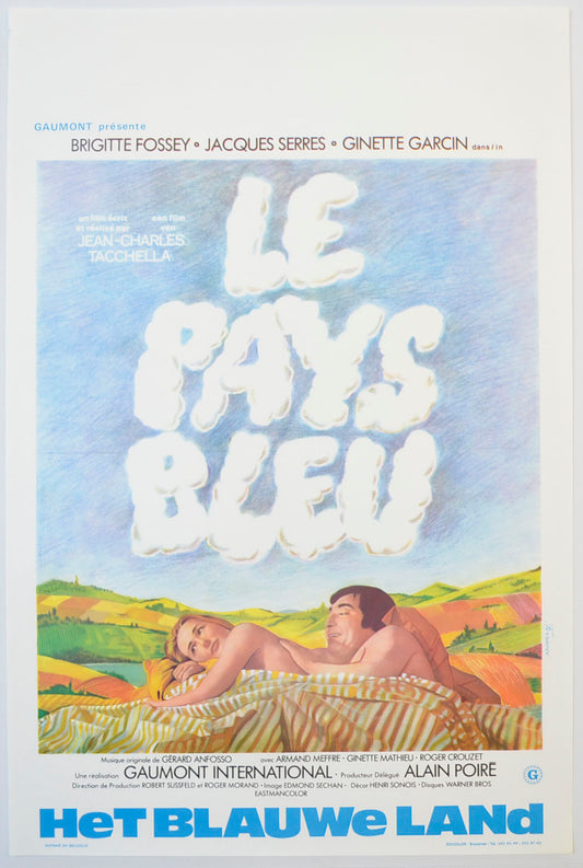 Le Pays Bleu Original Belgian Poster - Film Poster - Movie Poster