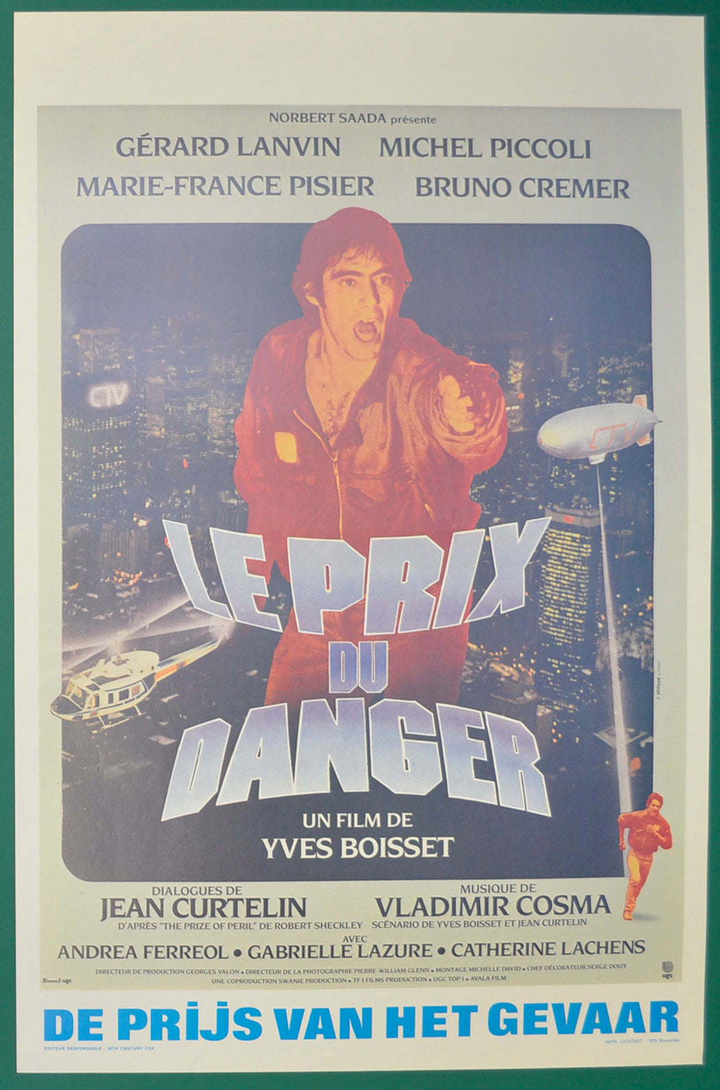 Le Prix Du Danger   (a.k.a. The Prize Of Peril)   Original Belgian Poster - Film Poster - Movie Poster  