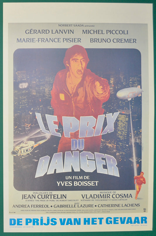 Le Prix Du Danger   (a.k.a. The Prize Of Peril)   Original Belgian Poster - Film Poster - Movie Poster  