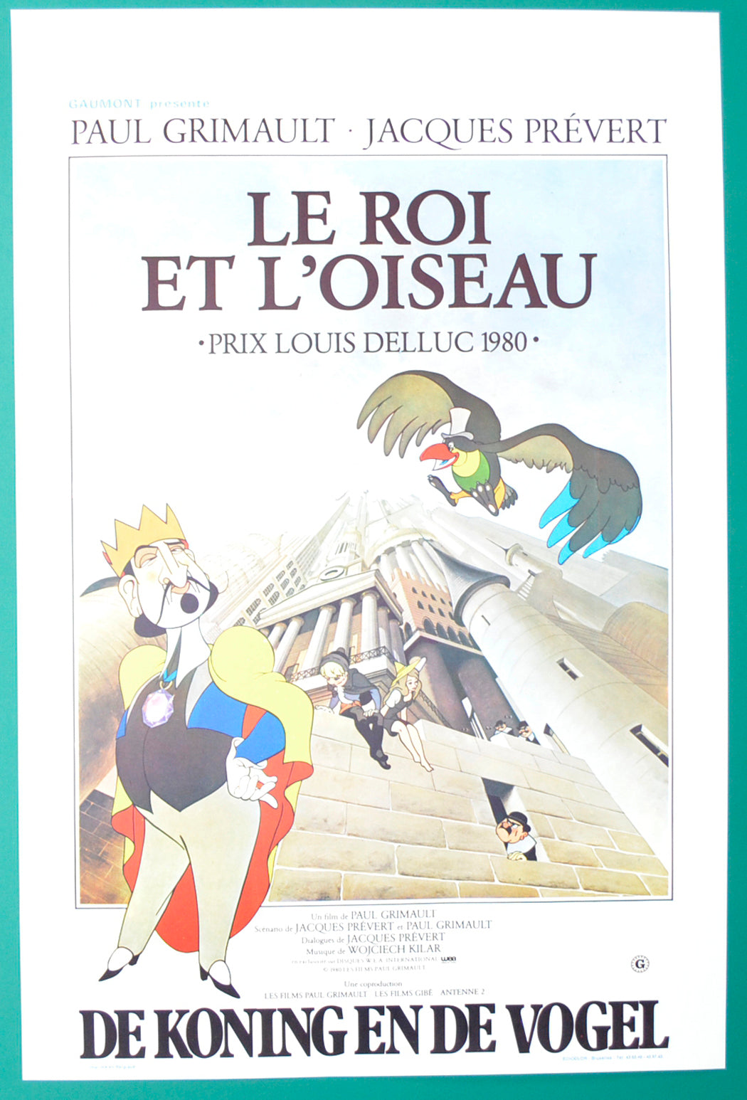 Le roi et l'oiseau  (a.k.a. The King and the Mockingbird)   Original Belgian Poster - Film Poster - Movie Poster