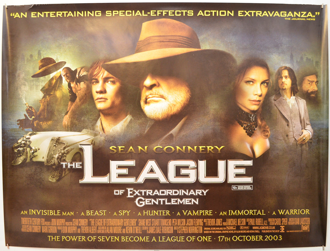 The League Of Extraordinary Gentlemen Original Quad Poster - Film Poster - Movie Poster  