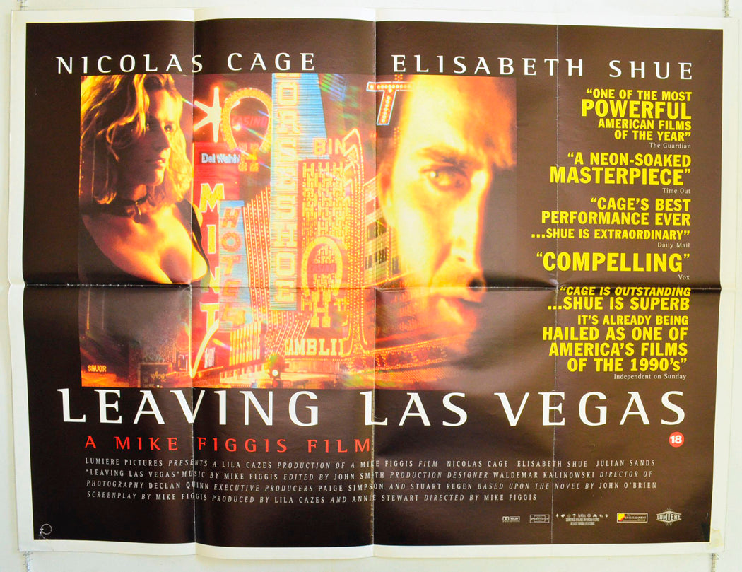 Leaving Las Vegas Original British Quad Poster - Film Poster - Movie Poster 