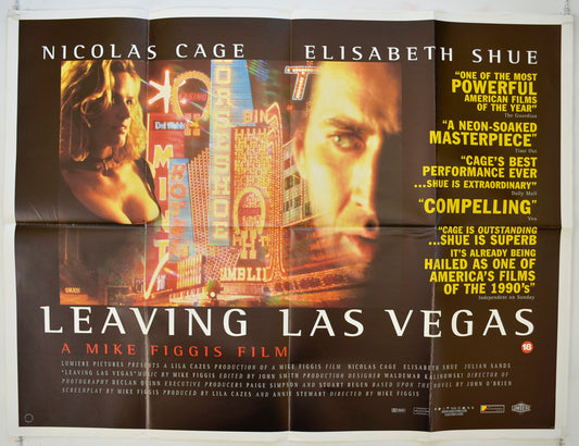 Leaving Las Vegas   Original Quad Poster - Film Poster - Movie Poster 