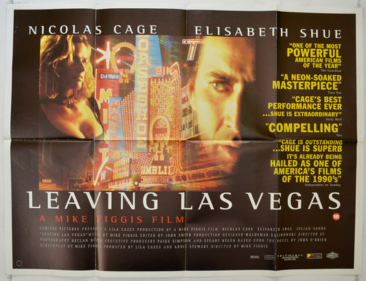 Leaving Las Vegas   Original Quad Poster - Film Poster - Movie Poster 