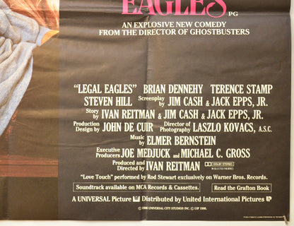 LEGAL EAGLES (Bottom Right) Cinema Quad Movie Poster 