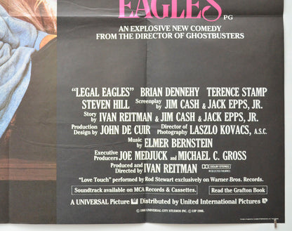 LEGAL EAGLES (Bottom Right) Cinema Quad Movie Poster 