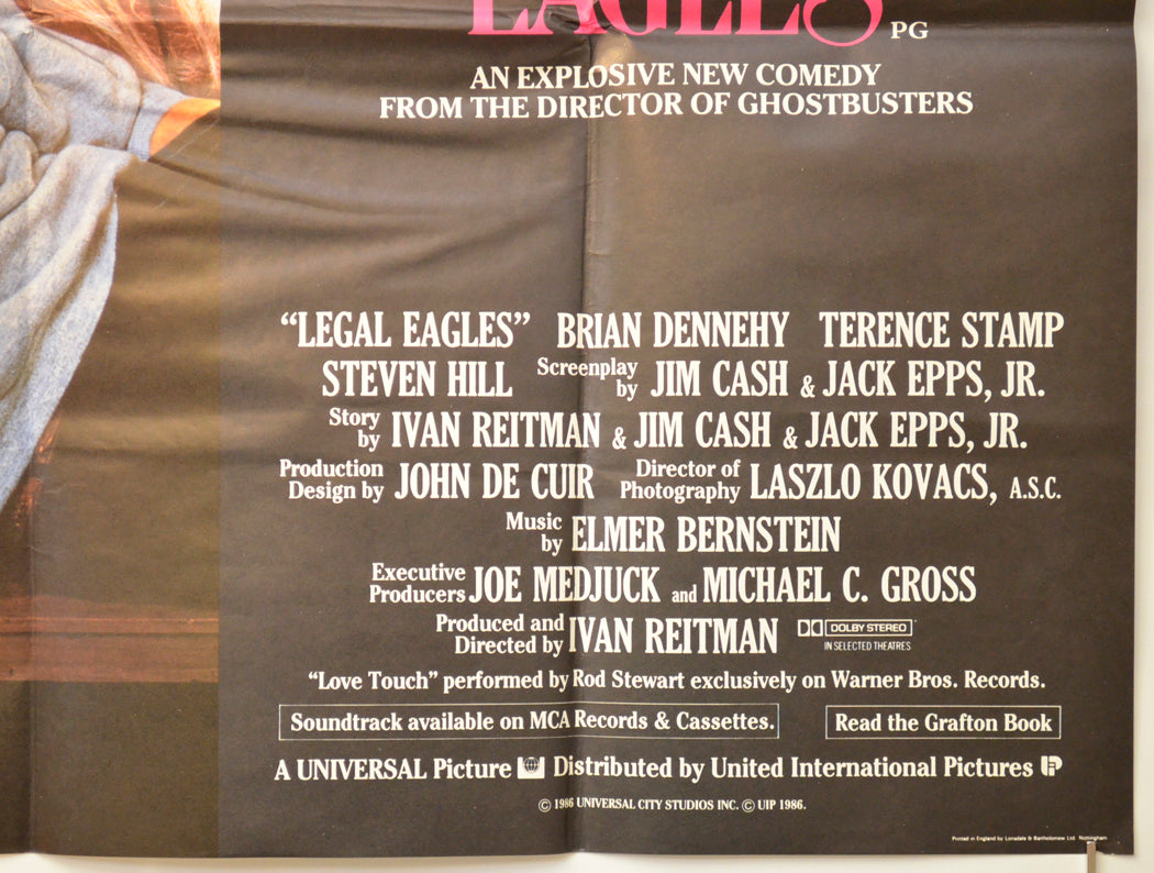 LEGAL EAGLES (Bottom Right) Cinema Quad Movie Poster 