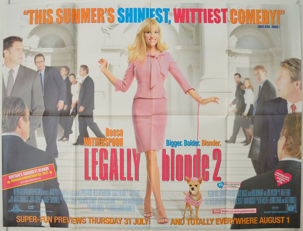 Legally Blonde 2   Original Quad Poster - Film Poster - Movie Poster 