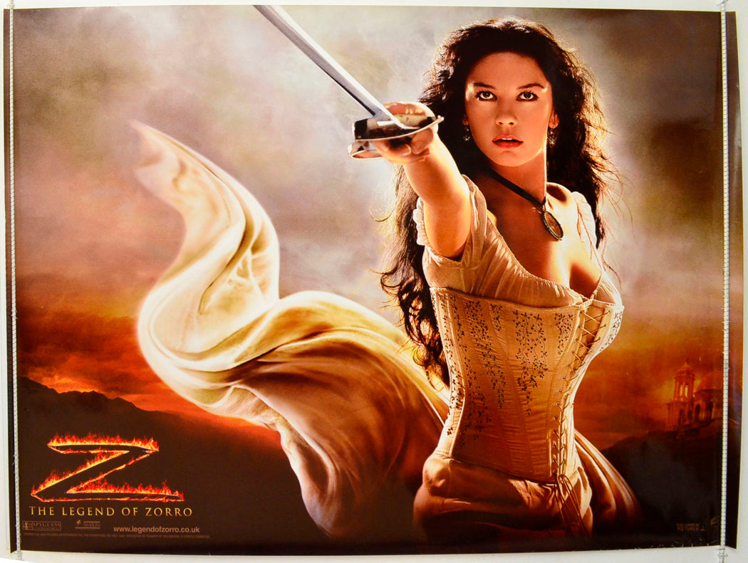 The Legend Of Zorro   (Zeta-Jones Teaser / Advance Version) Original British Quad Poster - Film Poster - Movie Poster